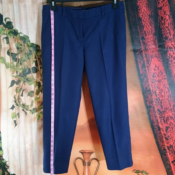 EUC: J.Crew Sze 8 Navy Blue Stretch Wool Blend Lined Skimmer Dress Pants - Picture 5 of 8